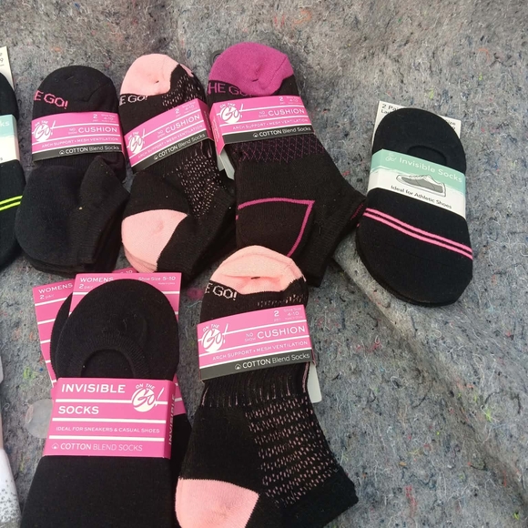EGO Black and Pink Invisible Socks Collection - Picture 2 of 2
